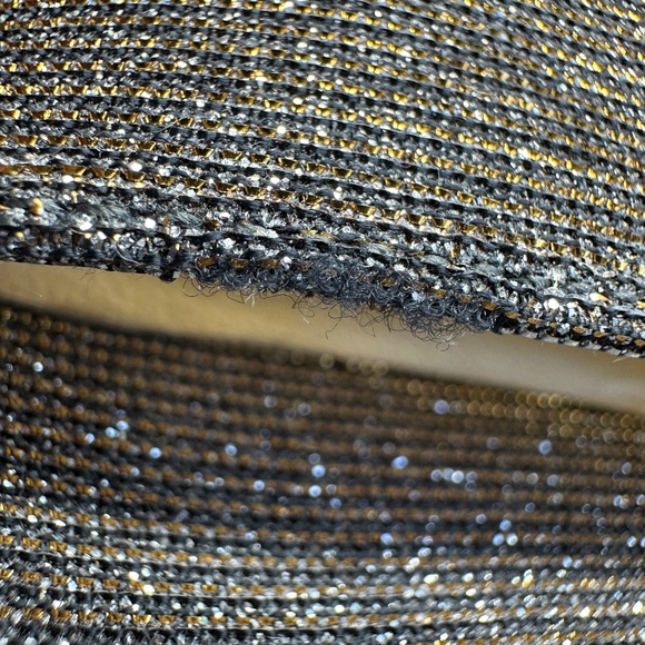 Stuart Weitzman Lineone Pyrite Nocturn Wedge Sandal Dark Silver Glitter Sparkle - Picture 7 of 16